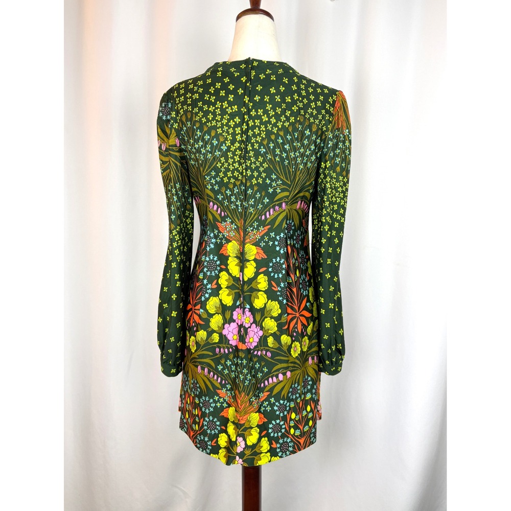 RARE Vintage 60s Rae Dolly Dolls San Francisco Floral Mod Mini Dress Psychedelic - Picture 5 of 7